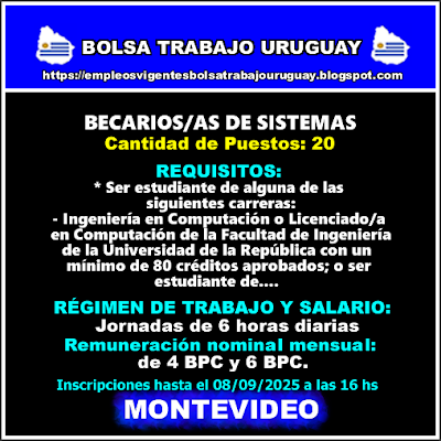 BECARIOS-AS DE SISTEMAS BECARIOS-AS DE SISTEMAS