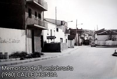 La calle Honda en 1980 La calle Honda en 1980