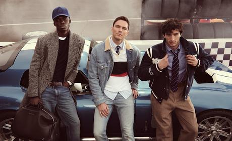 Tommy Hilfiger Tommy Hilfiger, colección otoño 2025, The Hilfiger Racing Club, Nicholas Hoult, Claudia Schiffer, estilo preppy, moda americana, tendencias otoño 2025, moda masculina, moda femenina, estilo neoyorquino, gabardina cuadros, moda sostenible, Glen Luchford, campaña moda,