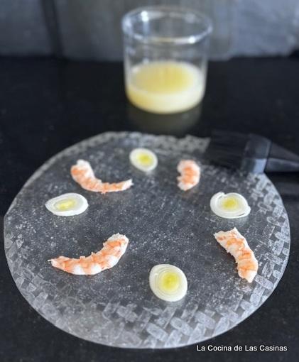 Obleas de Arroz y Langostinos con Pico de Gallo Obleas de Arroz y Langostinos con Pico de Gallo