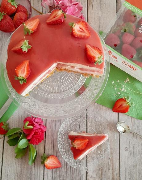 Tarta Mousse de Queso y Fresas