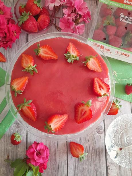 Tarta Mousse de Queso y Fresas