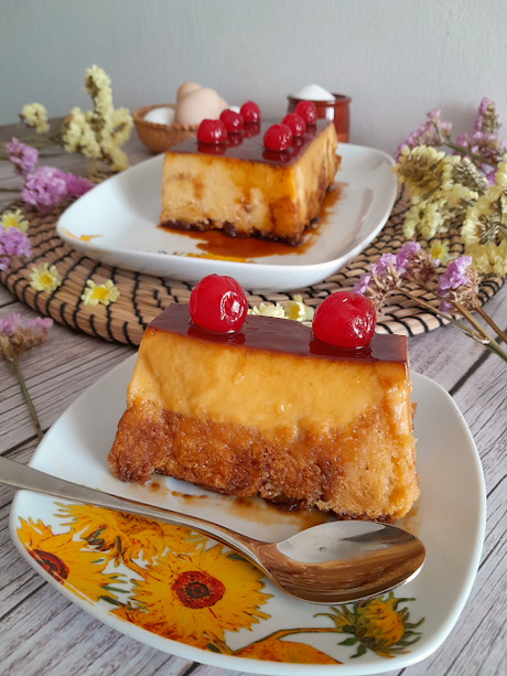 Pudding de nata y bizcocho Pudding de nata y bizcocho