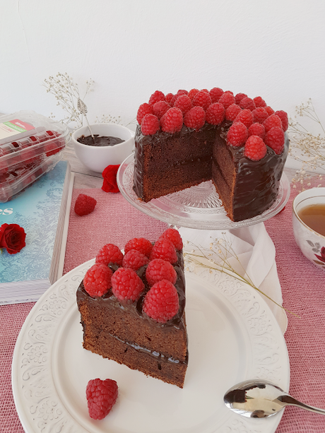 Tarta de Chocolate con Frambuesas - Raspberry Chocolate Cake