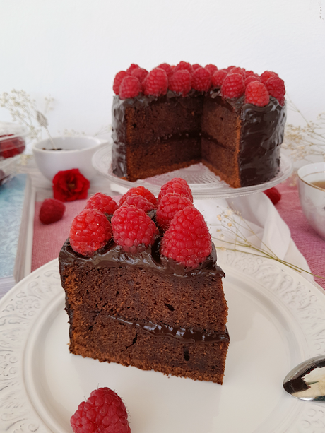 Tarta de Chocolate con Frambuesas - Raspberry Chocolate Cake