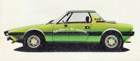 Folleto tipo postal del Fiat X 1/9 de 1979 Folleto tipo postal del Fiat X 1/9 de 1979