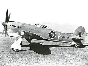 La aeronave  Hawker Tempest