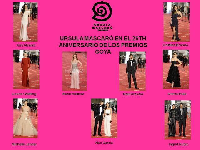 Los Goya 2012. Las celebrities seducidas por Ursula Mascaró.