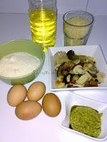 Pastel de arroz con setas y parmesano al microondas