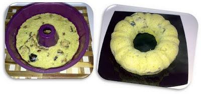 Pastel de arroz con setas y parmesano al microondas