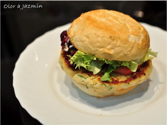 Hamburguesas de merluza y gambas