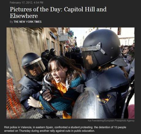 La violenta represion del regimen español da la vuelta al mundo.