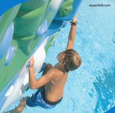 Escalador para la piscina.