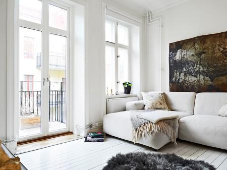 mural de salón muebles de ikea mesa de estudio de caballetes diseño de interiores decoración pisos pequeños decoración nórdica decoración estudios decoración espacios pequeños decoración en blanco Decoración de un pequeño piso de 31m² decoración de interiores escandinavos decoración de estilo nórdico decoración con muebles de ikea cocina de ikea cafetera jarra termo stelton 