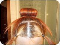 Moño con donut ! :D