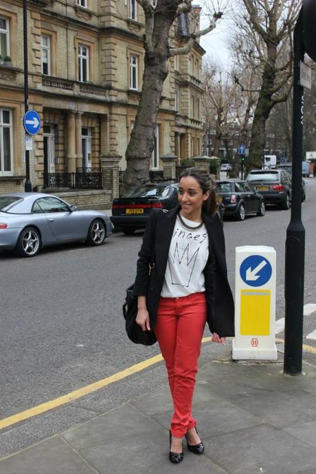 *A Princes Shirt and a Coral Pants*