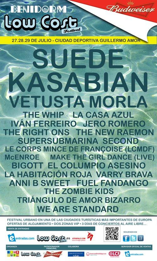 Suede y Kasabian entre las últimas confirmaciones del Low Cost