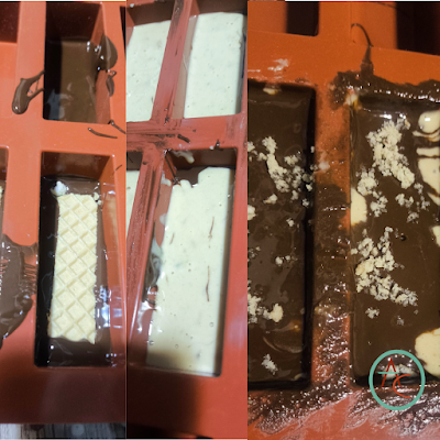 Barritas de Chocolate con Crema de Almendra y Coco