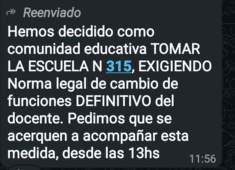 Escuela Primaria 315 de Piedra del Águila ¿Tomada? Escuela Primaria 315 de Piedra del Águila ¿Tomada?