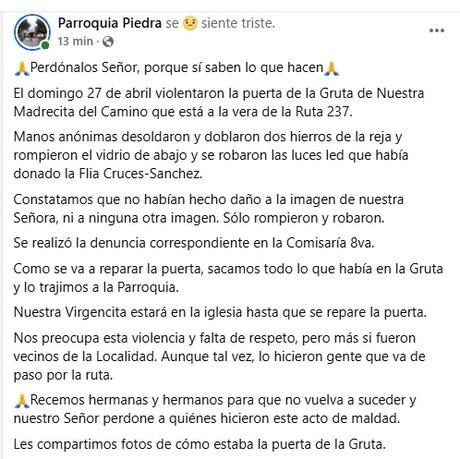 Le robaron a la Virgen del Camino Le robaron a la Virgen del Camino