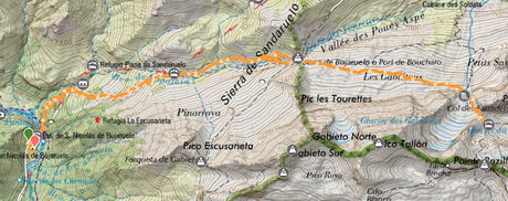 Refugio Serradets desde Bujaruelo Refugio Serradets desde Bujaruelo