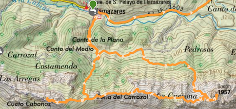 Picos Bodón y Cabañas desde Llamazares Picos Bodón y Cabañas desde Llamazares