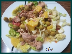 Ensalada de filetes de melva