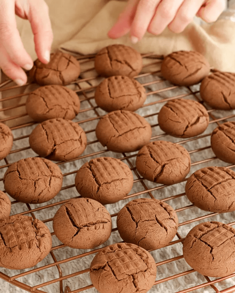 Galletitas de Maicena y Cacao galletas sin gluten enfriando