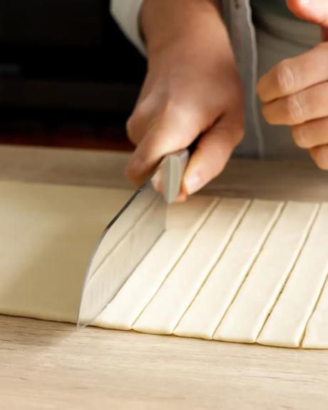 cortar tiras de masas