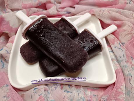 Sucettes glacées aux bleuets et au thé Earl Grey / Blueberry Earl Grey Popsicles / Paletas de arándanos y té Earl Grey / مصاصات التوت الأزرق وشاي إيرل غراي المجمدة