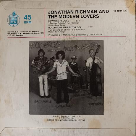 Jonathan Ritchman modern lovers -Egyptian Reggae 1978 (1977)