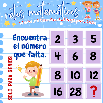 Acertijos, Acertijos matemáticos, Problemas matemáticos, Retos matemáticos, Retos mentales, Juegos mentales, Retos virales, Retos visuales, Descubre el número, Juegos en el aula, Jugando aprendo, Aprender jugando, Retos Solo para Genios, Juegos de números