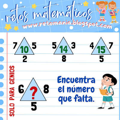 Acertijos, Acertijos matemáticos, Problemas matemáticos, Retos matemáticos, Retos mentales, Juegos mentales, Retos virales, Retos visuales, Descubre el número, Juegos en el aula, Jugando aprendo, Aprender jugando, Retos Solo para Genios, Juegos de números