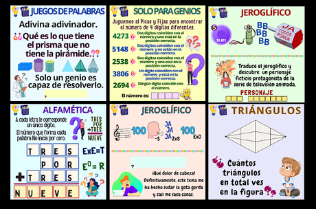 MATE-RECREATIVA Retos matemáticos, Desafíos matemáticos, Problemas matemáticos, Retos mentales, Juegos mentales, Matemática Recreativa, Matemáticas Divertidas, Juegos educativos, Juegos mentales, Solo para Genios, Retos Solo para Genios, Retos virales, Juegos de Palabras, Palabra Oculta, Acertijos, Adivinanzas, Alfamética, CriptoAritmética, Triángulos, Jeroglíficos, Jeroglíficos Escolares, Solo para Genios