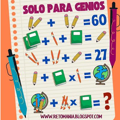 Desafíos matemáticos, Retos matemáticos, Problemas matemáticos, Retos mentales, Retos virales, Retos Relax, Acertijos, Acertijos mentales, Aprender jugando, Jugando aprendo, Matemática Recreativa, MateRecreativa, Solo para Genios, Descubre el número