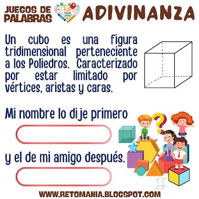 ADIVINANZA Palabras, Juegos de Palabras, Juegos de Letras, Palabra Oculta, Palabra Escondida, MateRecreativa, Matemática Recreativa, Juegos en el aula, Aprender jugando, Jugando aprendo, Acertijos, Acertijos mentales, Adivinanzas