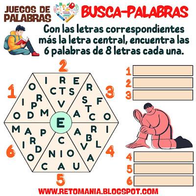 BUSCAPALABRAS Palabras, Juegos de Palabras, Juegos de Letras, Palabra Oculta, Palabra Escondida, MateRecreativa, Matemática Recreativa, Juegos en el aula, Aprender jugando, Jugando aprendo, BuscaPalabras
