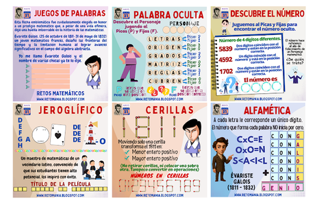 Desafíos matemáticos, Retos matemáticos, Problemas matemáticos, Retos mentales, Retos visuales, Galois, Grandes Matemáticos, Genios Matemáticos, Matemática Recreativa, MateRecreativa, Acertijos visuales, CriptoAritmética, Alfamética, Alfametika, Suma de letras, Suma de palabras, Galois