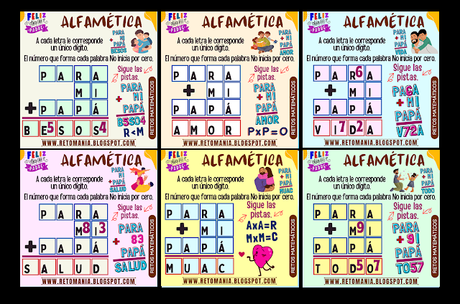 ALFAMÉTICAS: PAPÁ ALFAMÉTICAS: PAPÁ