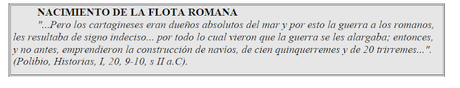 La marina romana en la primera guerra púnica. La marina romana en la primera guerra púnica.