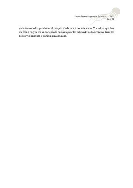 Mi relato «EL POTAJITO DE VERDURAS» publicado en la Revista Literaria Aguaviva.