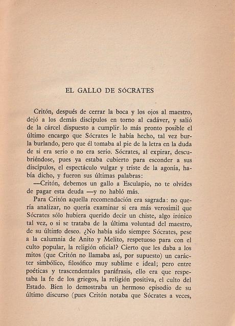 EL GALLO DE SÓCRATES (QUE ERA DE GORGIAS)
