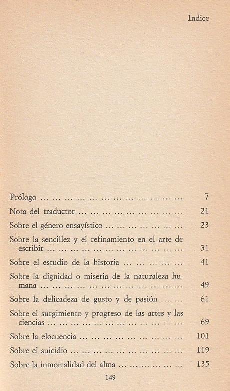 SOBRE HUME Y SUS ESCRITOS MENORES SOBRE HUME Y SUS ESCRITOS MENORES