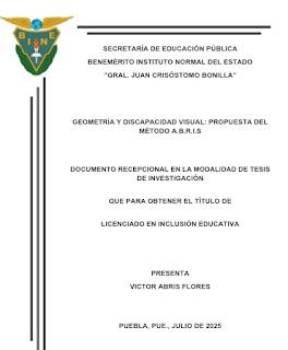 Geometría y discapacidad visual: Propuesta del método A.B.R.I.S.