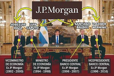 La economía argentina manejada por el Banco JP Morgan