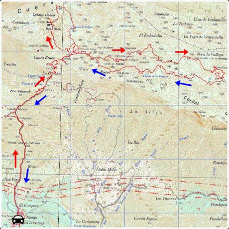 Asiegu-Picu Tiedu-La Cabeza Ubena-Tornallás