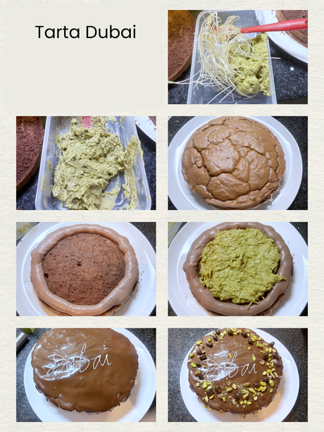 Tarta de chocolate Dubai sin gluten, lactosa y azúcar