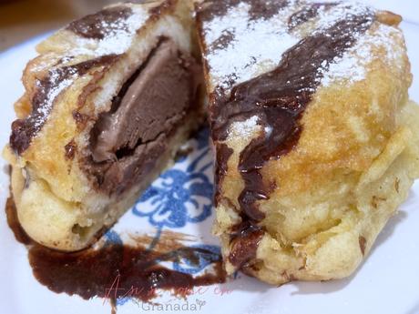 Helado frito sin gluten estilo oriental Helado frito sin gluten estilo oriental