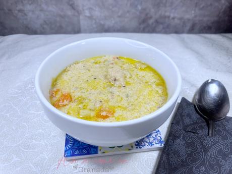 Sopa alemana de puerro con albóndigas