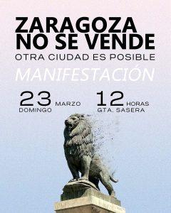 Zaragoza no se vende #ZaragozaNoSeVende
